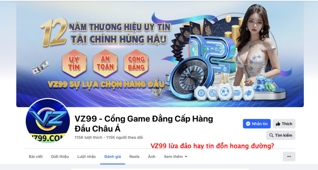 VZ99 lừa đảo thật không